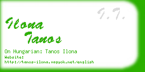 ilona tanos business card